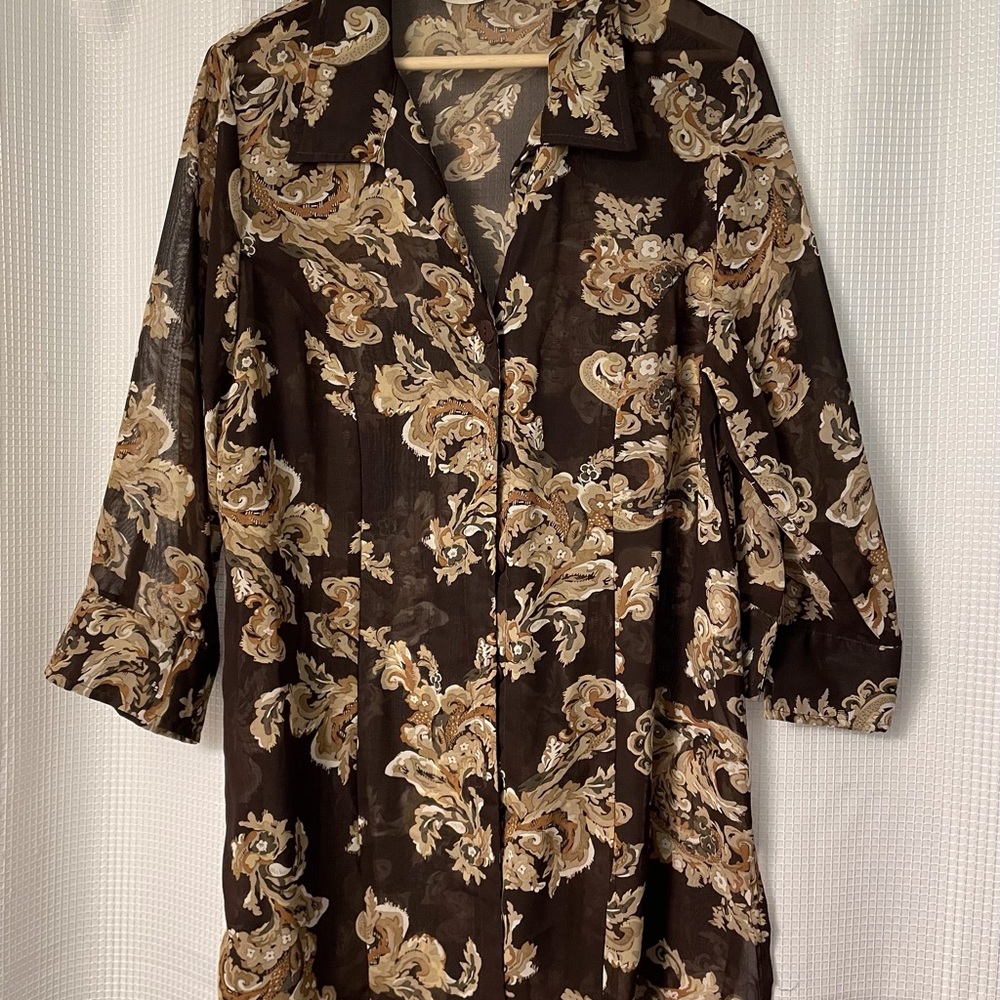 Sheer over blouse XL